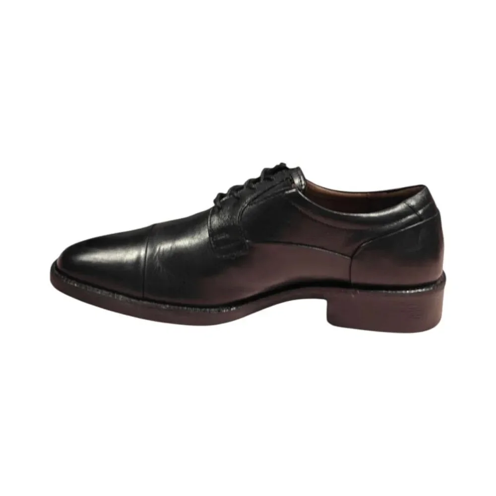 JOHNSTON & MURPHY Lancaster Black Leather Cap Toe Oxford Size 8.5M